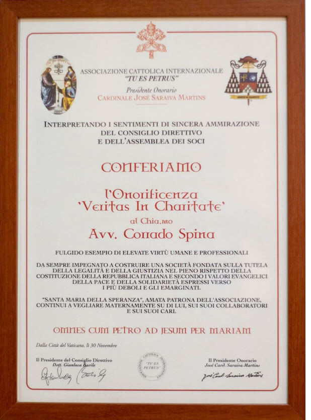 Titoli e formazione dell’avvocato Corrado Spina